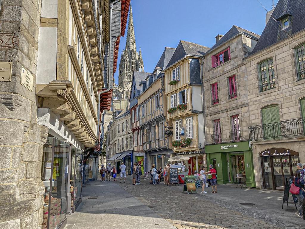 Quimper: T3 Avec Vue Cathedrale Proche Gare Daire Dış mekan fotoğraf